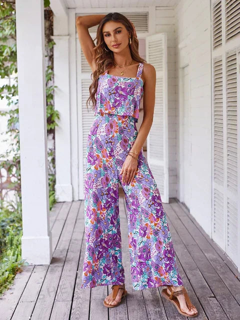 Sandra™ - Floral Wide-leg Jumpsuit