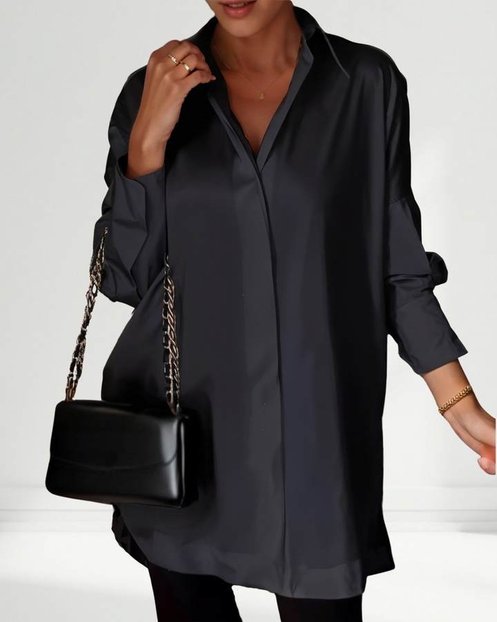 Sleekline | Oversized Lapel Button Shirt