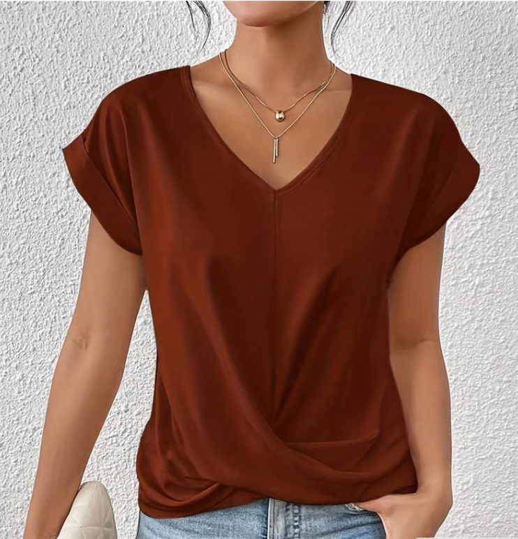 Claire™ Elegant V-Neck Shirt