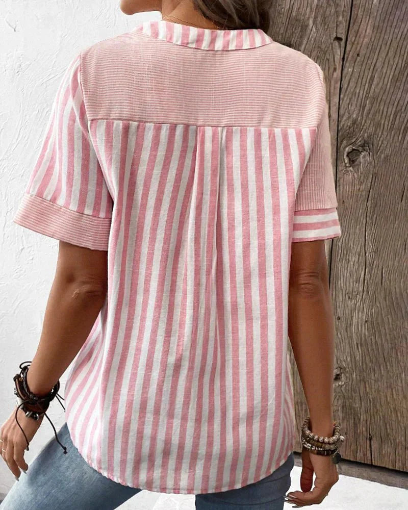 Lila | Soft Striped Blouse